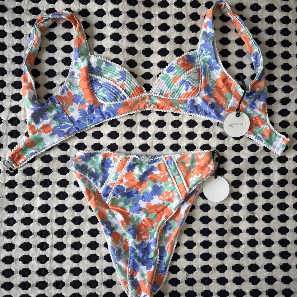 Bethany High Waist Periwinkle Swimsuit from Revolve M